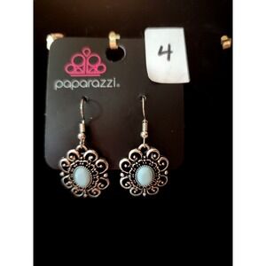 Paparazzi Earrings - First and Foremost Flowers‎ - Blue